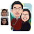 draw caricatures illustration for couple, families, weddings