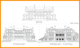 draw detailed architectural line art of any building or house