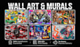 create graffiti pop art canvas designs and murals