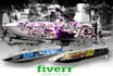 do elegant boat wrap design decal sticker in 6 hours