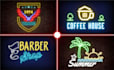 design awesome neon light logo