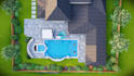do landscape design, backyard design with 3d rendering as landscape architect