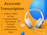 do english audio and video transcription