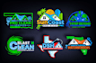 do cleaning, pressure washing and power washing logo design