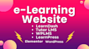 create elearning website and educational course website learndash lms
