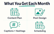 be your social media manager on a monthly basis for facebook and instagram