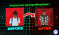 make a vector profile picture or album cover for you