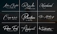 design script calligraphy stylish handwritten signature logo