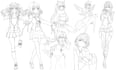 draw line art manga anime style illustration with my style