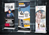 design a professional church, sport, and business retractable banner