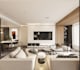 do a realistic 3d living room interior design using 3ds max