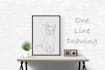 draw your pet in one line drawing style