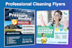 design professional cleaning service flyer, brochure in 6 hours