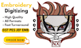 do embroidery digitizing into dst, pes, jef, emb in 1 hour