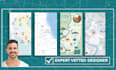 do flat business vector maps of any location