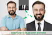 do corporate headshot retouching for business and CV