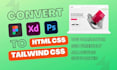 convert figma to html css psd to html landing page