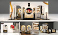 3d trade show booth, stall design with unlimited HD render