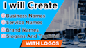 manually generate unique business name and logo with slogan