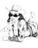 draw digital line art illustration from portrait