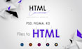 convert psd to html, xd to html, figma to html responsive bootstrap 5