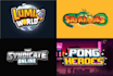 design a premium quality logo titled for games