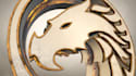 create dark gold silver 3d metallic logo intro animation