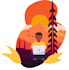 create amazing landscape vector illustration
