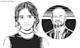draw custom black and white line art portrait from photo