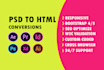 convert figma to html, psd to html responsive bootstrap