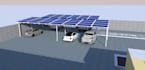 design solar car parking sheds with sketchup and helioscope
