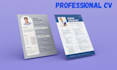 create a  professional CV design and cover letter