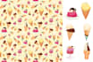 create a pattern in digital watercolor style