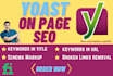 do on page optimization with yoast SEO and add schema markup