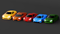 create a 3d model of a low poly car