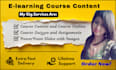 write elearning course content for online course website