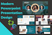do professional and modern powerpoint presentation design