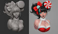 create stylized 3d character model for 3d printing or games