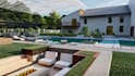 design landscape, garden, backyard, patio, 3d renderings