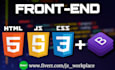 do custom HTML, CSS, javascript bootstrap responsive website