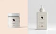 create cosmetic product label and box design with 3d mockups