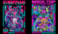 create t shirt illustration cyberpunk style