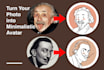 draw minimalist avatar for your social channels photo profile