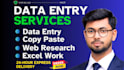 be your virtual assistant for data entry and copy paste jobs