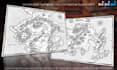 draw a print ready black and white fantasy map for your book