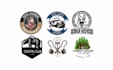 design round badge logo patch, label, stickers
