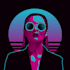 create 80s synthwave vaporwave retro vintage portrait illustration from photo