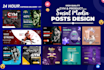 do social media design, ads, post, cover, header