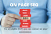 do on page SEO and technical optimization to boost your website