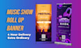 design a roll up banner, retractable banner or banner stand